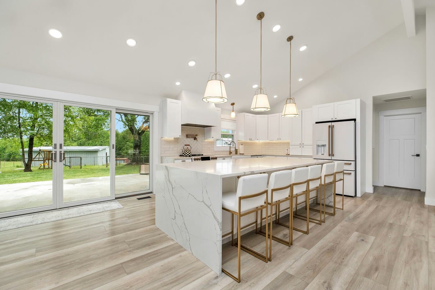 Elegant white-colored laminate flooring for kitchens in Twin Cities, MN